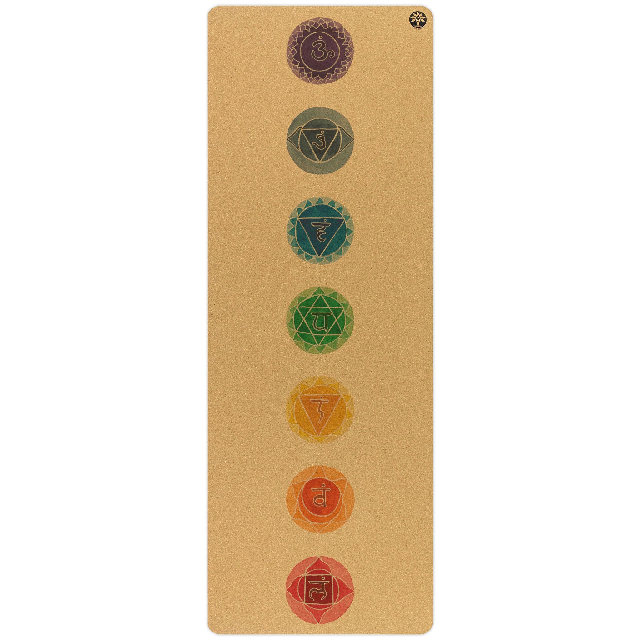 chakra cork mat